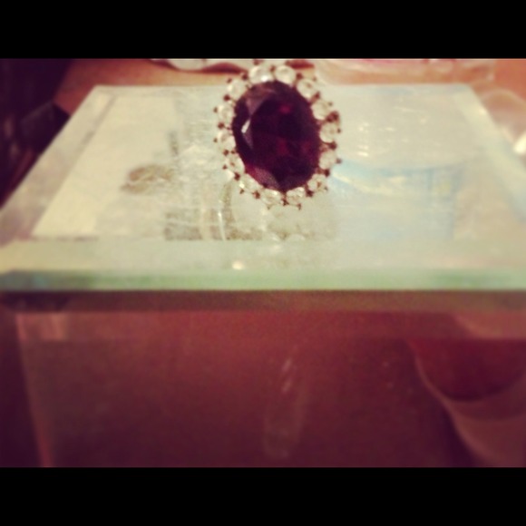 SOLD Purple Silver Ring Size Seven