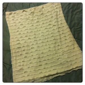 TRADED*** Ivory ruffled tube top NWT