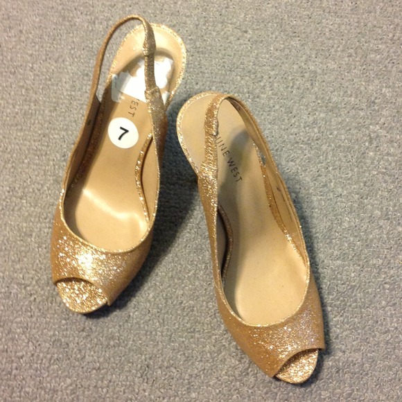 peep toe glitter heels