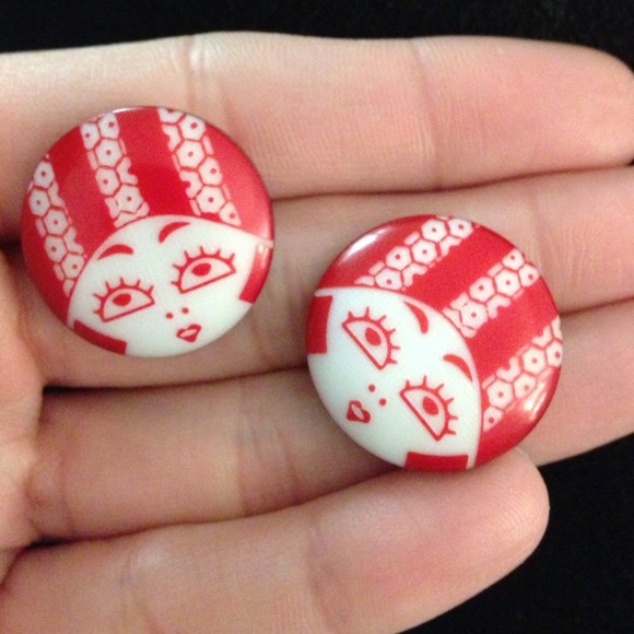 BUNDLED Button Earrings - Picture 2 of 3