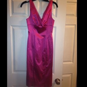 Bebe Pink Satin Dresa
