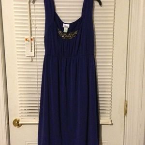 Sequin navy blue maternity dress