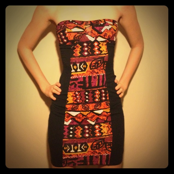 Bar III Dresses & Skirts - Bar III Brazil Printed Tube Dress