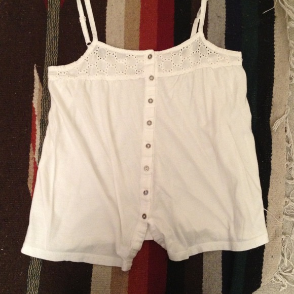 Button up white tank