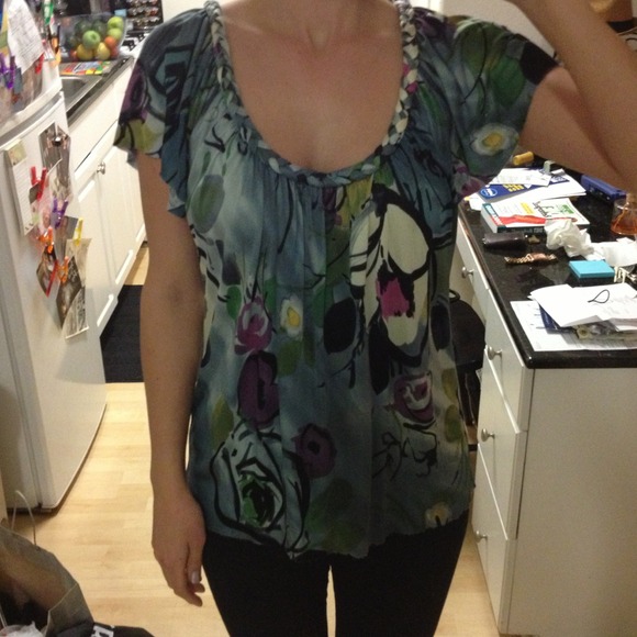 Sold in Bundle - Matty M Floral Top Braided Detail