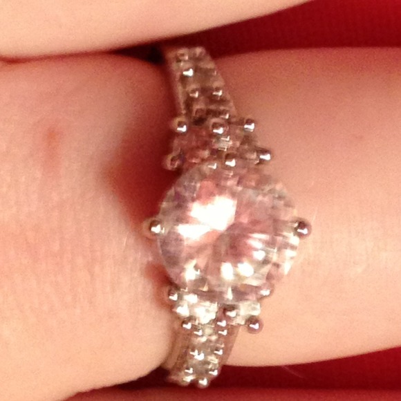 Sparkly White Topaz 10K Ring