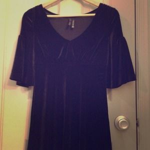 XXS Old Navy Black Velvet Dress
