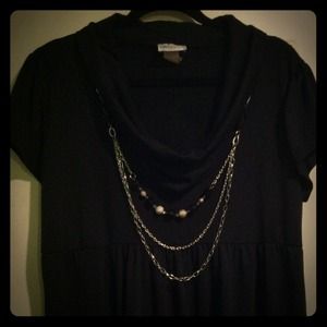 ***SOLD IN BUNDLE*** Black cowl neck dress