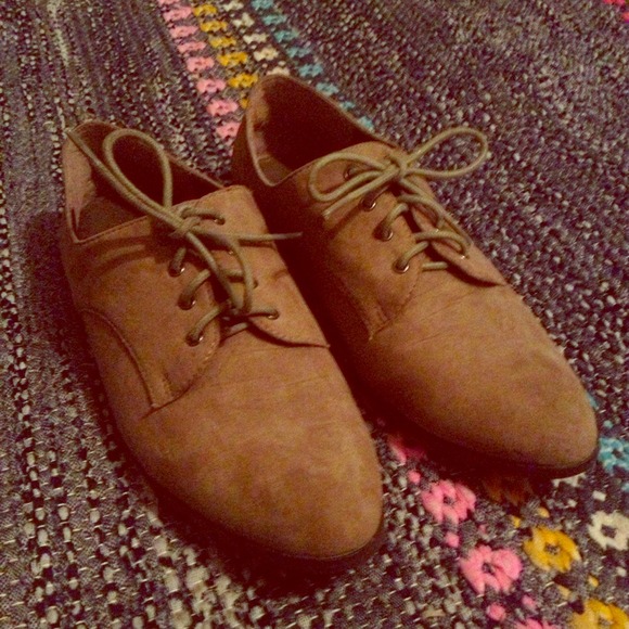 Forever 21 suede oxfords brown grayish size 7.5/8