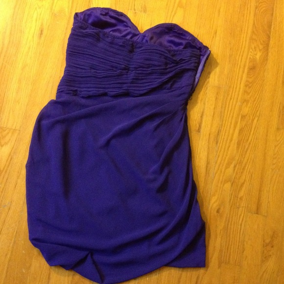 Strapless dark purple prom dress - Picture 3 of 3
