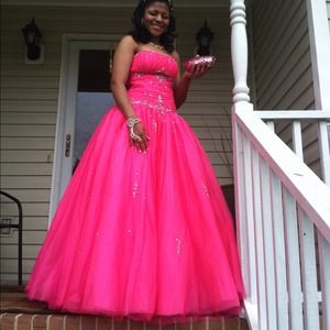 Hot Pink Prom Gown...