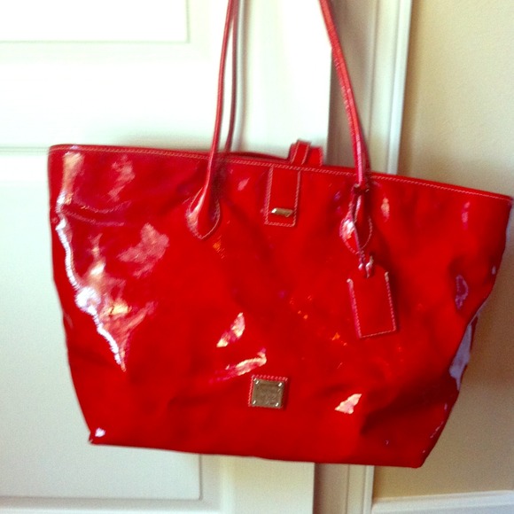 Dooney and Bourke candy apple red tote.