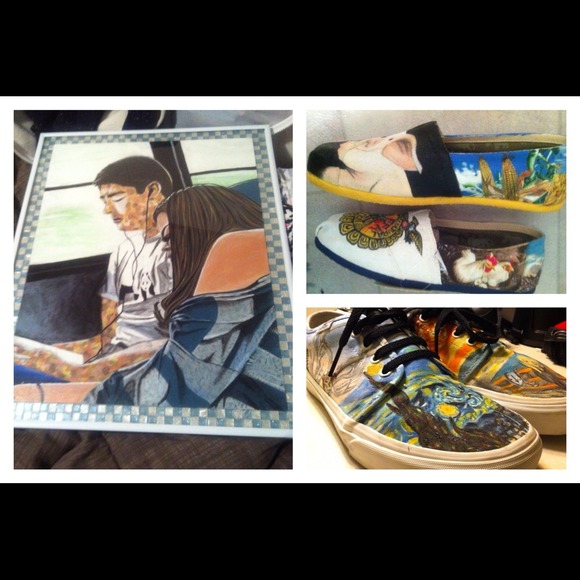 CUSTOM order HAND-PAINTED shoes