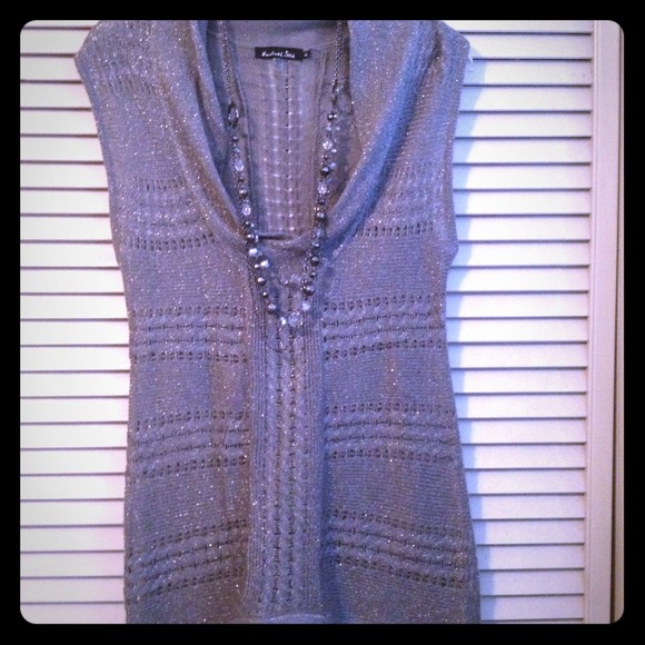 Light gray sweater tank