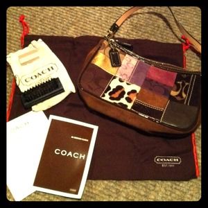 PRICE REDUCED!!  Authentic  suede patchwork Coach