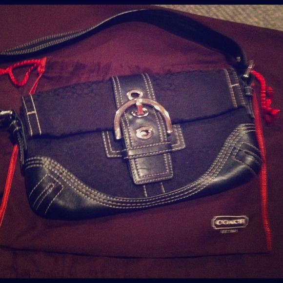 Authentic Signature black Coach purse