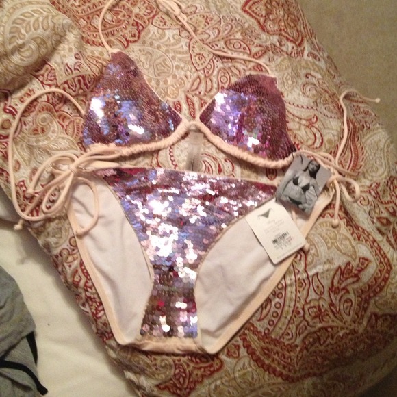 Victoria Secret sequin pink bikini