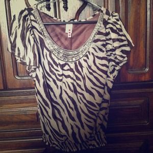 Brown zebra print
