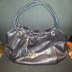 Michael kors black leather handbag
