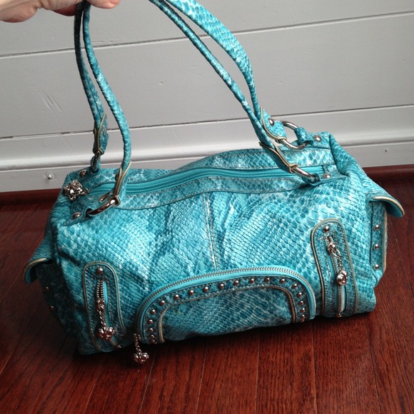 ⛔SOLD⛔*Gorgeous Kathy Van Zeeland Teal Blue Purse