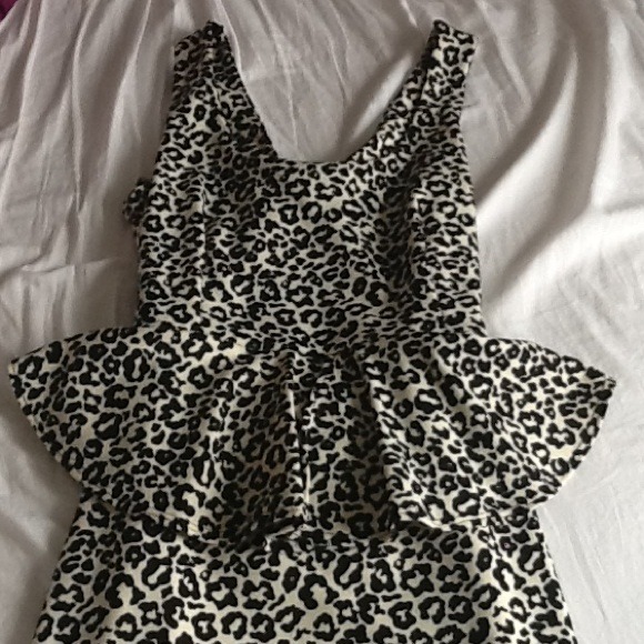 30. Leopard peplum mini dress