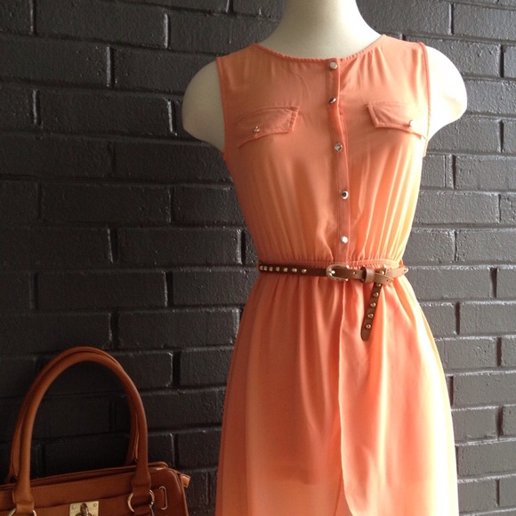 ❌Reserved @Nandoposh. ❌Sleeveless Coral Dress!