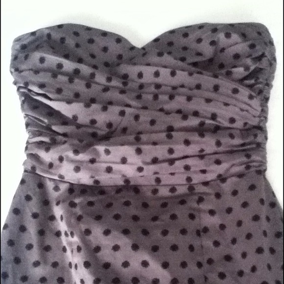 Grey strapless dress from H&M