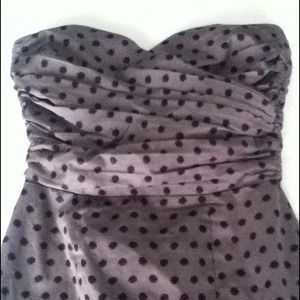 Grey strapless dress from H&M