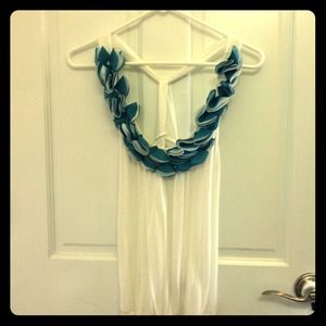 White and teal tank top ( never worn )