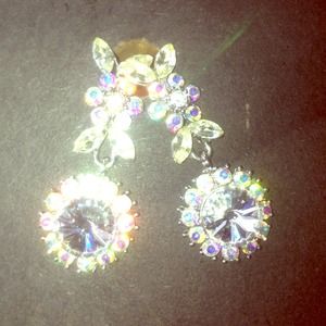 Crystal prom earrings