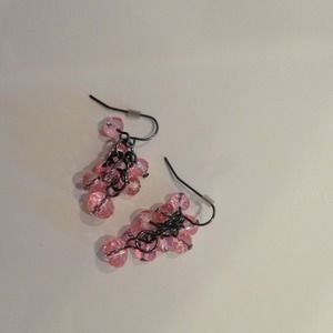 Pink dangling earrings