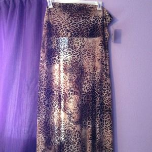 Long Leopard Maxi tube top dress