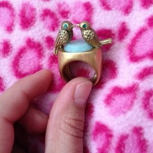 Kissing birds juicy ring