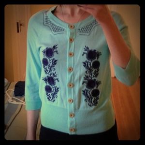 Reserved - Unique teal sweater