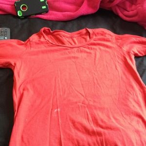 plain red long sleeve size medium