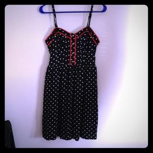 Black/ white polka dot dress