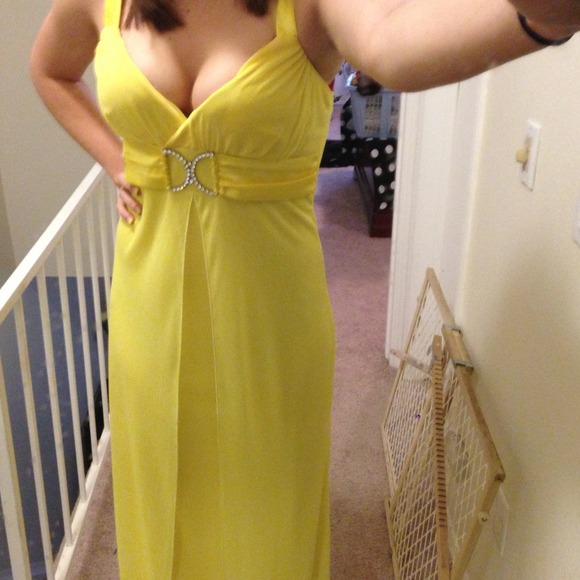 Yellow Prom Dress - Picture 2 of 4