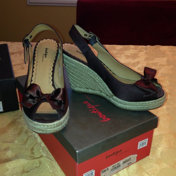 Brown Satin Bow Espadrilles from Nordstrom