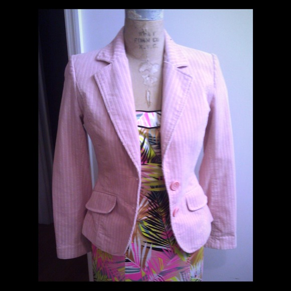 H&M pink corduroy blazer jacket. Size 4