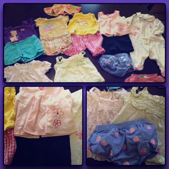 Baby Girl spring summer 6-9 mos PLUS size 4 shoes