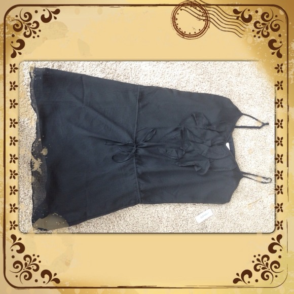 *SOLD*  NWT Black Tank Cinch Waist Dress SizeM