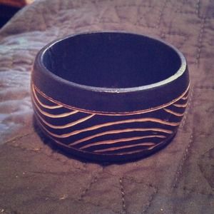 Tribal wooden cuff