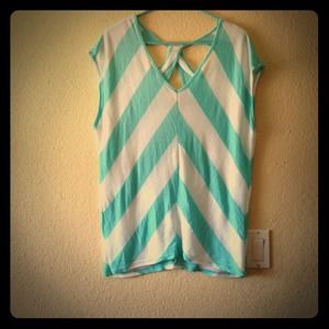 ❤❤SOLD!!❤❤XL Aqua Chevron top from Charlotte Russe