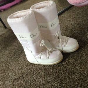 Dior white boots