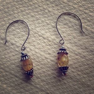 Handmade citrine earrings!