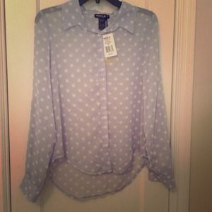 Brand new light blue polkadots blouse!