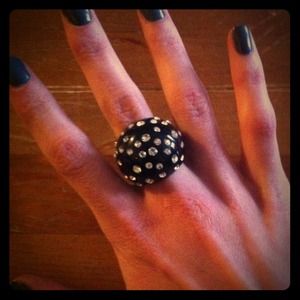 Bejeweled Black Ring