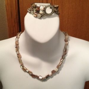 Premier Designs Sandstone Necklace & Bracelet