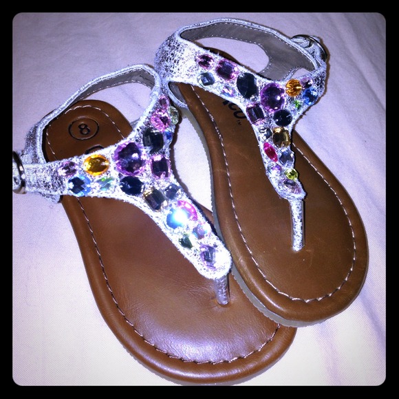 Jeweled open toed sandals
