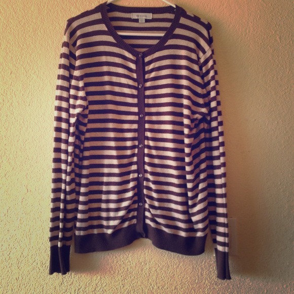 ❤❤SOLD!!❤❤XXL Brown striped Merona cardigan